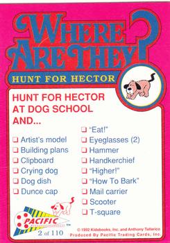 1992 Pacific Where are They? #2 Hunt for Hector    at dog school Back