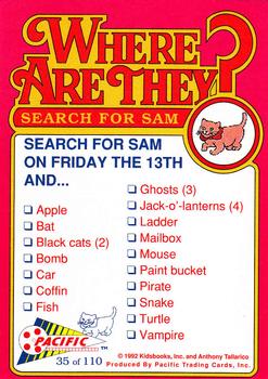 1992 Pacific Where are They? #35 Search for Sam     on Friday the 13th Back