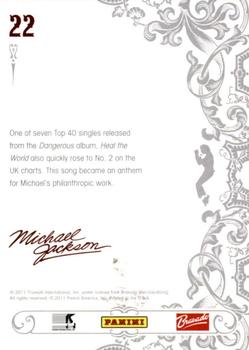 2011 Panini Michael Jackson #22 One of seven Top 40 singles released from the Back