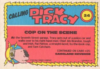 1990 O-Pee-Chee Dick Tracy Movie #24 Cop on the Scene Back