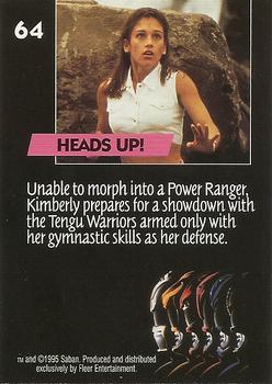 1995 Ultra Mighty Morphin Power Rangers: The Movie #64 Heads Up! Back