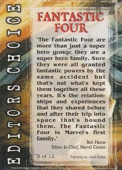 1998 Marvel Creators Collection - Editor's Choice #5 The Fantastic Four Back