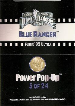 1995 Ultra Mighty Morphin Power Rangers: The Movie - Power Pop-Ups #5 Blue Ranger Back