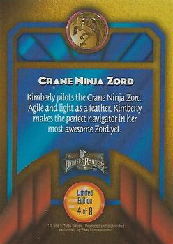 1995 Ultra Mighty Morphin Power Rangers: The Movie - HoloFoil Zord Cards #4 Crane Ninja Zord Back