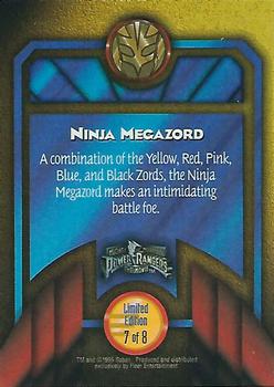 1995 Ultra Mighty Morphin Power Rangers: The Movie - HoloFoil Zord Cards #7 Ninja Megazord Back