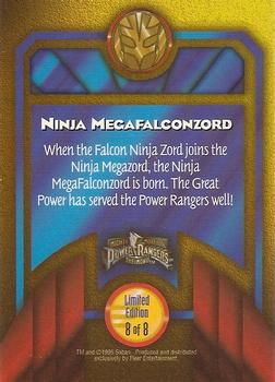 1995 Ultra Mighty Morphin Power Rangers: The Movie - HoloFoil Zord Cards #8 Ninja Megafalconzord Back
