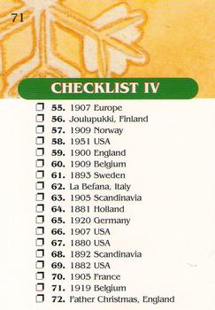 1995 TCM Santa Around the World: Santa & Snowflakes #71 1919 Belgium  [Checklist IV] Back