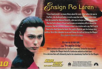 2000 Rittenhouse The Women of Star Trek in Motion #10 Ensign Ro Laren Back