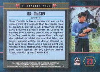 2001 Rittenhouse Star Trek 35th Anniversary HoloFEX #23 Dr. McCoy Back