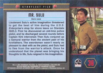 2001 Rittenhouse Star Trek 35th Anniversary HoloFEX #36 Sulu Back
