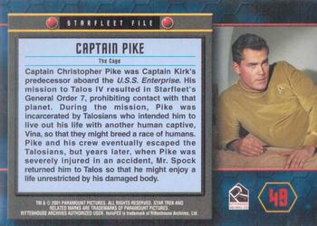 2001 Rittenhouse Star Trek 35th Anniversary HoloFEX #49 Captain Pike Back