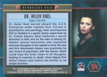 2001 Rittenhouse Star Trek 35th Anniversary HoloFEX #54 Dr. Helen Noel Back