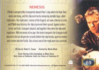 2001 Rittenhouse Stargate SG-1 Premiere Edition #69 Nemesis Back