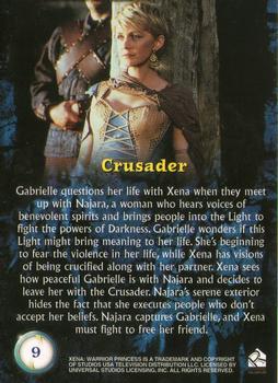 2001 Rittenhouse Xena Seasons 4 & 5 #9 Crusader Back