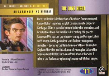 2002 Rittenhouse The Complete Babylon 5 #77 The Long Night Back