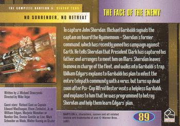 2002 Rittenhouse The Complete Babylon 5 #89 The Face of the Enemy Back