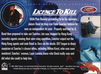2002 Rittenhouse James Bond 40th Anniversary #50 Licence To Kill (Bond / Bouvier) Back
