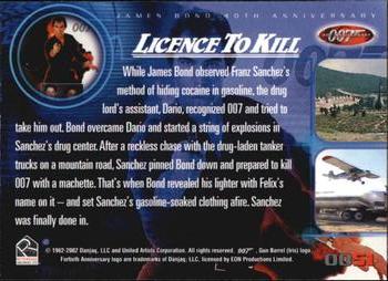 2002 Rittenhouse James Bond 40th Anniversary #51 Licence To Kill (Exploding Tanker Truck) Back