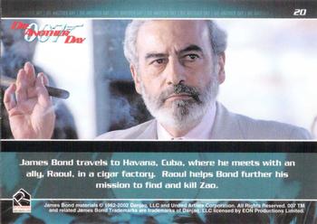 2002 Rittenhouse James Bond Die Another Day #20 James Bond travels to Havana, Cuba, where he meet Back