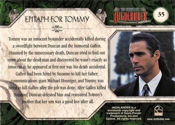 2003 Rittenhouse The Complete Highlander (TV) #35 Epitaph for Tommy Back