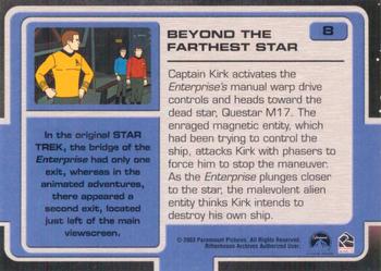 2003 Rittenhouse Star Trek: The Complete Star Trek: Animated Adventures  #8 Captain Kirk activates the Enterprise's manual Back