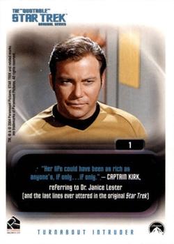2004 Rittenhouse The Quotable Star Trek Original Series #1 Captain Kirk: Where No Man Has Gone Before Back
