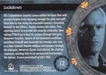 2006 Rittenhouse Stargate SG-1 Season 8 #12 SG-1 establishes security zones within the b Back