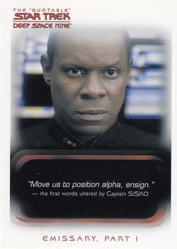 2007 Rittenhouse The Quotable Star Trek Deep Space Nine #2 Emissary, Part I Front