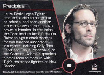 2008 Rittenhouse Battlestar Galactica Season Three #8 Laura Roslin urges Tigh to stop the suicide b Back