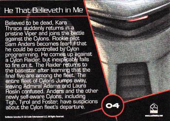 2009 Rittenhouse Battlestar Galactica Season Four #04 Believed to be dead, Kara Thrace suddenly retu Back