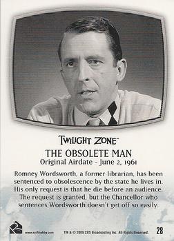 2009 Rittenhouse The Complete Twilight Zone (50th Anniversary) #28 The Odyssey of Flight 33 / The Obsolete Man Back