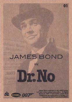 2009 Rittenhouse James Bond Archives #01 James Bond in Dr. No Back