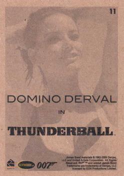 2009 Rittenhouse James Bond Archives #11 Domino Derval in Thunderball Back