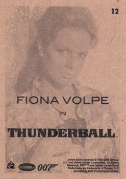 2009 Rittenhouse James Bond Archives #12 Fiona Volpe in Thunderball Back