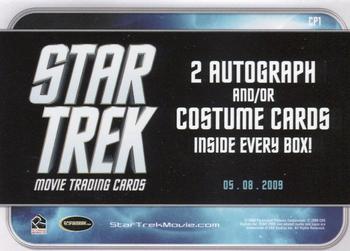 2009 Rittenhouse Star Trek Movie Cards #CP1 Lt. Nyota Uhura Back