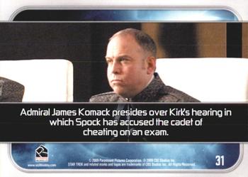 2009 Rittenhouse Star Trek Movie Cards #31 Admiral James Komack Back