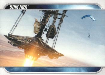 2009 Rittenhouse Star Trek Movie Cards #48 Kirk deploys his parachute as he completes his Front