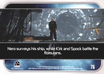 2009 Rittenhouse Star Trek Movie Cards #76 Nero surveys his ship, while Kirk and Spock ba Back