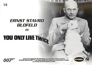 2010 Rittenhouse James Bond Heroes and Villains #14 Ernst Stavro Blofeld Back