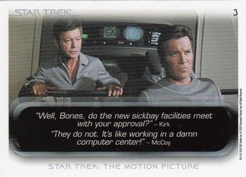 2010 Rittenhouse The Quotable Star Trek Movies #3 Leonard McCoy / James T. Kirk Back