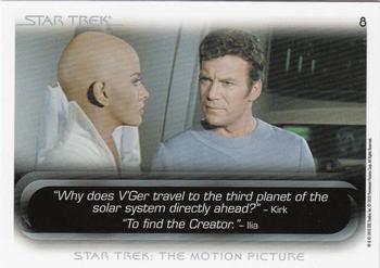 2010 Rittenhouse The Quotable Star Trek Movies #8 Commander Decker / Ilia / James T. Kirk Back