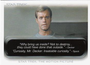 2010 Rittenhouse The Quotable Star Trek Movies #8 Commander Decker / Ilia / James T. Kirk Front