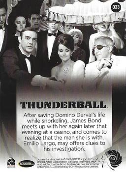 2012 Rittenhouse James Bond 50th Anniversary Series 1 #033 Thunderball Back