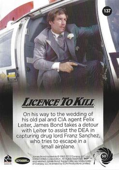2012 Rittenhouse James Bond 50th Anniversary Series 1 #137 Licence To Kill Back