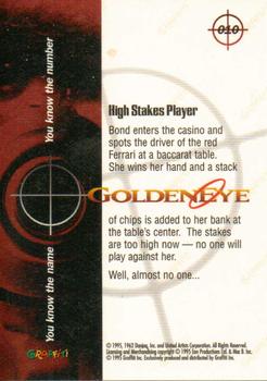 1995 Graffiti James Bond: GoldenEye #10 High Stakes Player Back