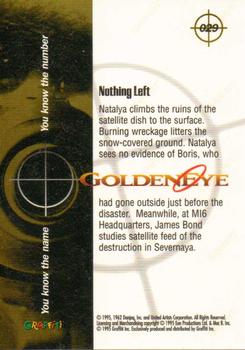 1995 Graffiti James Bond: GoldenEye #29 Nothing Left Back