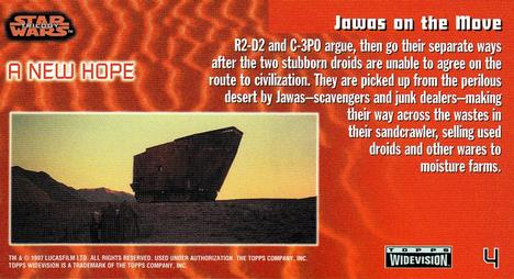 1997 Topps Widevision Star Wars Trilogy (Retail) #4 A Desolate Desert Back