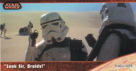 1997 Topps Widevision Star Wars Trilogy (Retail) #5 Look Sir, Droids! Front