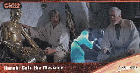 1997 Topps Widevision Star Wars Trilogy (Retail) #9 Kenobi Gets the Message Front