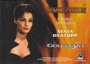 2003 Rittenhouse The Women of James Bond in Motion - Femmes Fatales #F7 Xenia Onatopp Back
